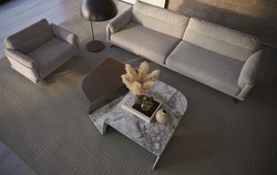 Luxus Wohnzimmer Hotel Sessel Grau Messing