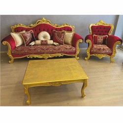 Casa Padrino fauteuil baroque de luxe avec strass bordeaux rouge / or - Meubles de style baroque de luxe