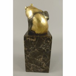 Casa Padrino escultura de bronce oso panda oro / negro A. 21 cm - Figura de bronce