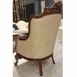 Casa Padrino luxury baroque living room armchair gold / dark brown / gray / bronze H. 121 cm - Baroque furniture