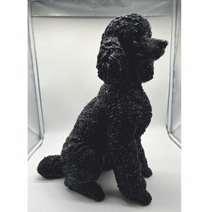 Casa Padrino figura decorativa cane barboncino nero A. 47 cm - Scultura decorativa