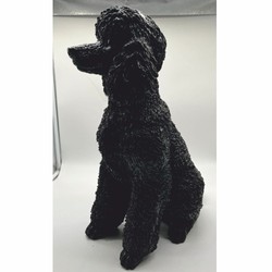 Casa Padrino figura decorativa perro caniche negro A. 47 cm - Escultura decorativa