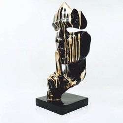 Casa Padrino scultura decorativa nero / oro A. 50 cm - Figure decorative