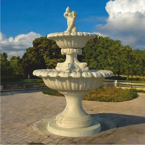 Casa Padrino fuente barroco gris Ø 153 x A. 236 cm - Magnífica fuente de jardín