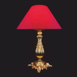 Casa Padrino lampe de table baroque de luxe or / rouge Ø 34 x H. 45 cm - Luminaires baroques