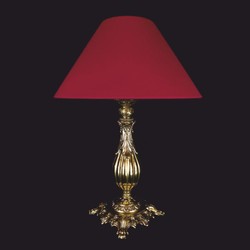 Casa Padrino lámpara de mesa barroco de lujo oro / rojo Ø 34 x A. 45 cm - Luces barrocos
