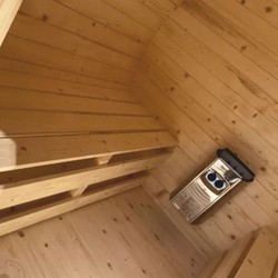 Casa Padrino sauna extérieur de luxe naturel / anthracite 190 x 220 cm - Sauna de jardin en bois massif
