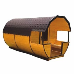 Luxus Massivholz Außensauna Gartensauna Naturfarben Schwarz