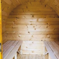 Luxus Massivholz Außensauna Gartensauna Naturfarben Schwarz