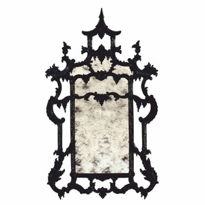 Casa Padrino espejo barroco de lujo de estilo chino negro / oro A. 134 cm - Muebles de estilo barroco