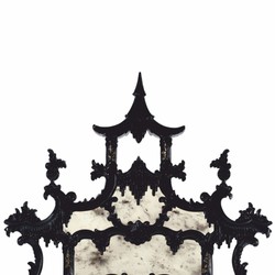 Casa Padrino espejo barroco de lujo de estilo chino negro / oro A. 134 cm - Muebles de estilo barroco