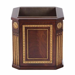 Casa Padrino vaso da fiori barocco di lusso marrone scuro / oro antico 60 cm - Accessori decorativi barocchi