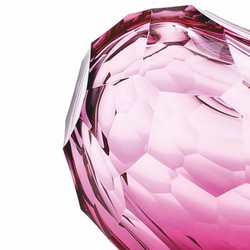 Casa Padrino luxury crystal glass decorative heart pink 13.5 x 10 x H. 10 cm - Mouth-blown & hand-polished