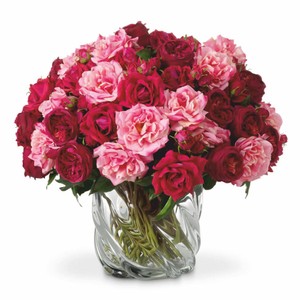 Casa Padrino luxury decorative bouquet of roses red / pink / green Ø 70 cm - Luxury quality