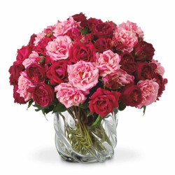 Casa Padrino luxury decorative bouquet of roses red / pink / green Ø 70 cm - Luxury quality