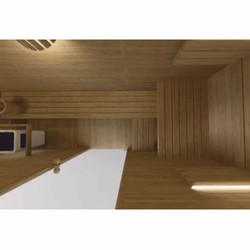 Casa Padrino sauna intérieur de luxe 4 personnes naturel 300 x 100 x H. 190 cm