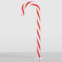 Casa Padrino XXL decorative candy cane white / red H. 235 cm - Christmas decoration