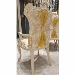 Casa Padrino ensemble de salle à manger baroque de luxe or / gris - 1 Table à manger et 6 Chaises de salle à manger