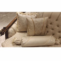 Casa Padrino sofá de salón barroco de lujo beige / marrón / oro A. 234 cm - Muebles de salón barrocos