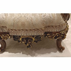 Casa Padrino fauteuil de salon baroque de luxe beige / marron / or H. 120 cm - Meubles Baroques
