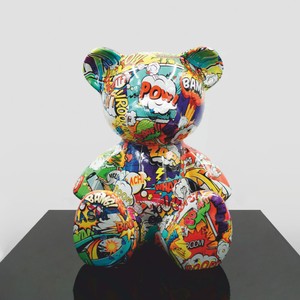 Luxus Deko Figur Skulptur Teddybär Bunt