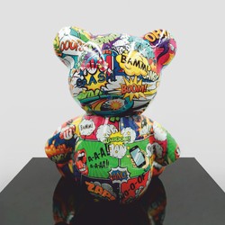 Luxus Deko Figur Skulptur Teddybär Bunt