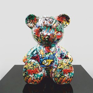 Luxus Deko Figur Skulptur Teddybär Bunt