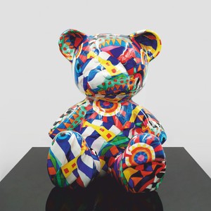 Luxus Deko Figur Skulptur Teddybär Bunt