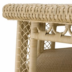 Casa Padrino luxury rattan coffee table natural 120 x 105 x H. 50 cm - Living room furniture