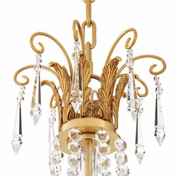 Casa Padrino lampadario barocco di lusso in cristallo oro antico Ø 80 x A. 116 cm - Qualità di lusso