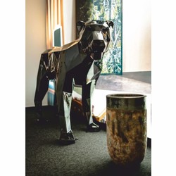 Casa Padrino escultura decorativa puma gato negro 150 cm - Figura decorativa abstracta
