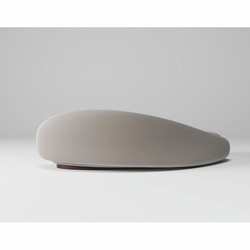 Gebogenes Luxus Wohnzimmer Hotel Samt Sofa Grau Dunkelbraun