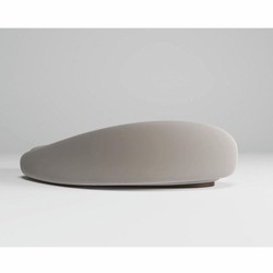 Gebogenes Luxus Wohnzimmer Hotel Samt Sofa Grau Dunkelbraun