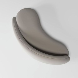 Gebogenes Luxus Wohnzimmer Hotel Samt Sofa Grau Dunkelbraun