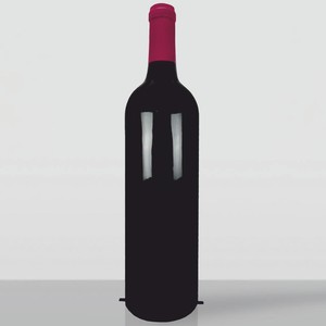 Casa Padrino bottiglia di vino decorativa XXL nero / viola A. 230 cm - Enorme decorazione da giardino