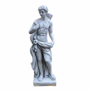 Casa Padrino Escultura de Decoración de Jardín Art Nouveau Hombre Gris A. 85 cm - Figura de Jardín