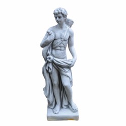 Casa Padrino Escultura de Decoración de Jardín Art Nouveau Hombre Gris A. 85 cm - Figura de Jardín