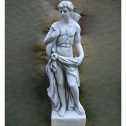 Casa Padrino Escultura de Decoración de Jardín Art Nouveau Hombre Gris A. 85 cm - Figura de Jardín