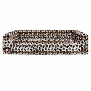 Casa Padrino canapé 3 places de luxe marron / blanc / noir 252 cm - Meubles de salon et hôtel