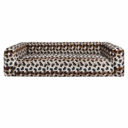 Casa Padrino luxury 3-seater sofa brown / white / black 252 cm - Living room & hotel furniture
