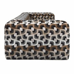 Casa Padrino luxury 3-seater sofa brown / white / black 252 cm - Living room & hotel furniture