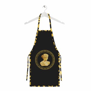Casa Padrino grembiule da cucina di lusso busto femminile barocco nero 80 cm