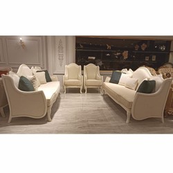 Casa Padrino poltrona barocco di lusso crema A. ​​110 cm - Mobili da soggiorno barocchi
