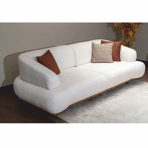 Casa Padrino canapé de luxe avec dossiers réglables blanc / marron 240 cm - Meubles de luxe