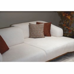 Casa Padrino canapé de luxe avec dossiers réglables blanc / marron 240 cm - Meubles de luxe