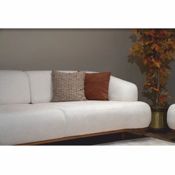 Casa Padrino canapé de luxe avec dossiers réglables blanc / marron 240 cm - Meubles de luxe