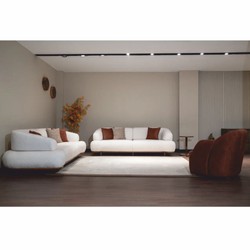 Casa Padrino canapé de luxe avec dossiers réglables blanc / marron 240 cm - Meubles de luxe