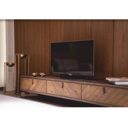 Casa Padrino armoire TV de luxe avec 3 tiroirs marron 240 cm - Meubles de salon & hôtel