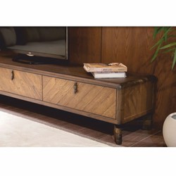 Casa Padrino armoire TV de luxe avec 3 tiroirs marron 240 cm - Meubles de salon & hôtel
