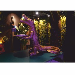 Casa Padrino sculpture décorative de luxe crocodile avec plateau or H. 52 cm - Figure décorative